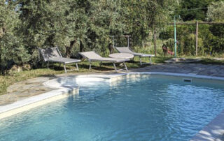 la piscina dell'agriturismo il castagnolino